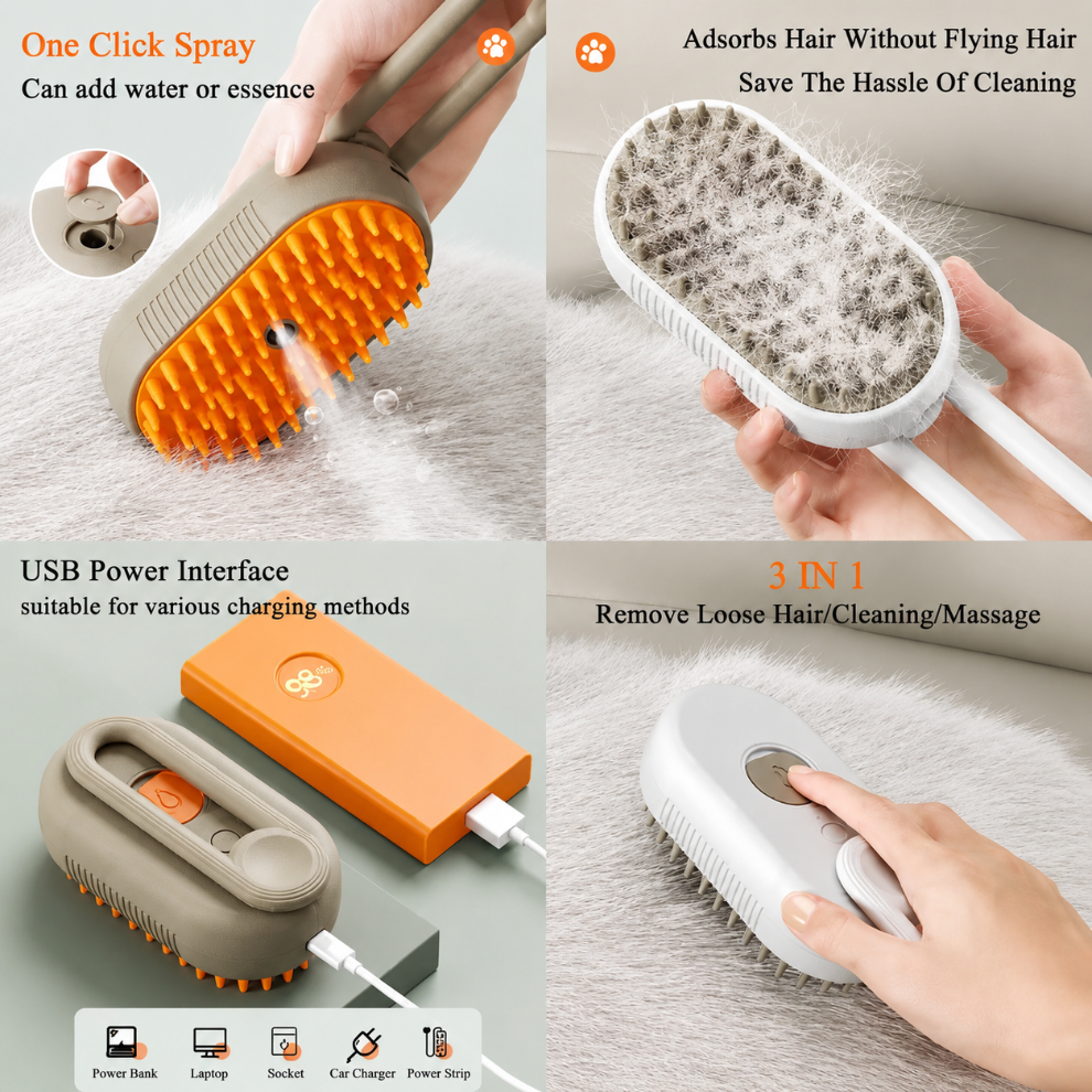 Electric Pet Massage Comb for Pet (Multicolor)